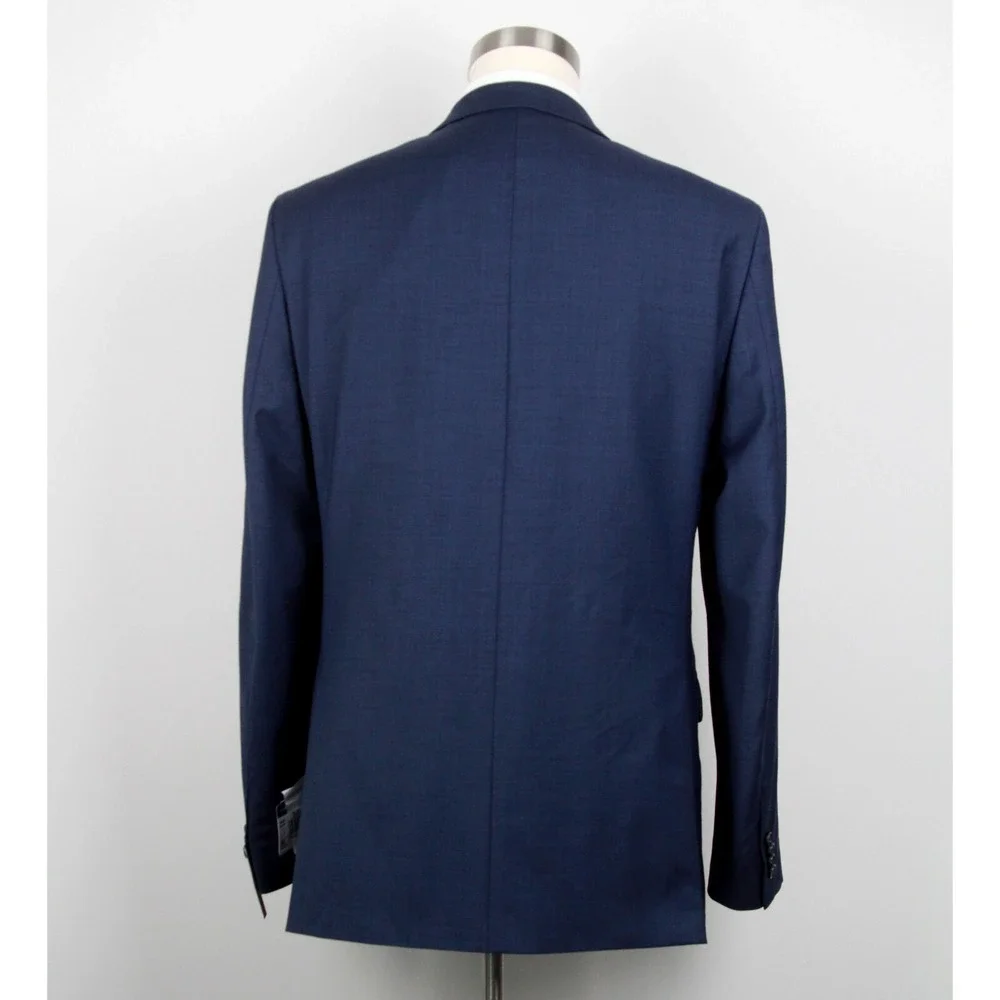 Tommy Hilfiger Men's Modern Fit 2-pc Suit Jacket 44L Pants 36W 29L Wool Blue